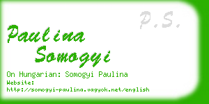 paulina somogyi business card